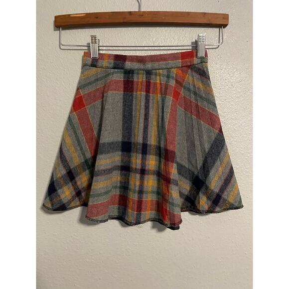 Vintage Womens Mini Skirt Size XS Gray Plaid High Rise Grunge Academia Punk Y2K - Picture 2 of 5